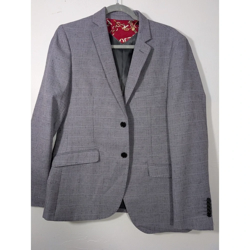 Elie Balleh Gray Sz Medium Two Button Sport Coat Jacket Blazer